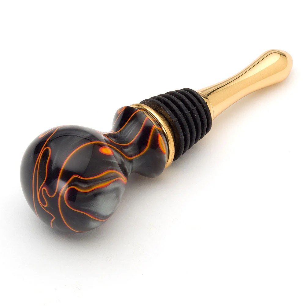 Acrylic Bottle Stopper Blank - Fire Storm