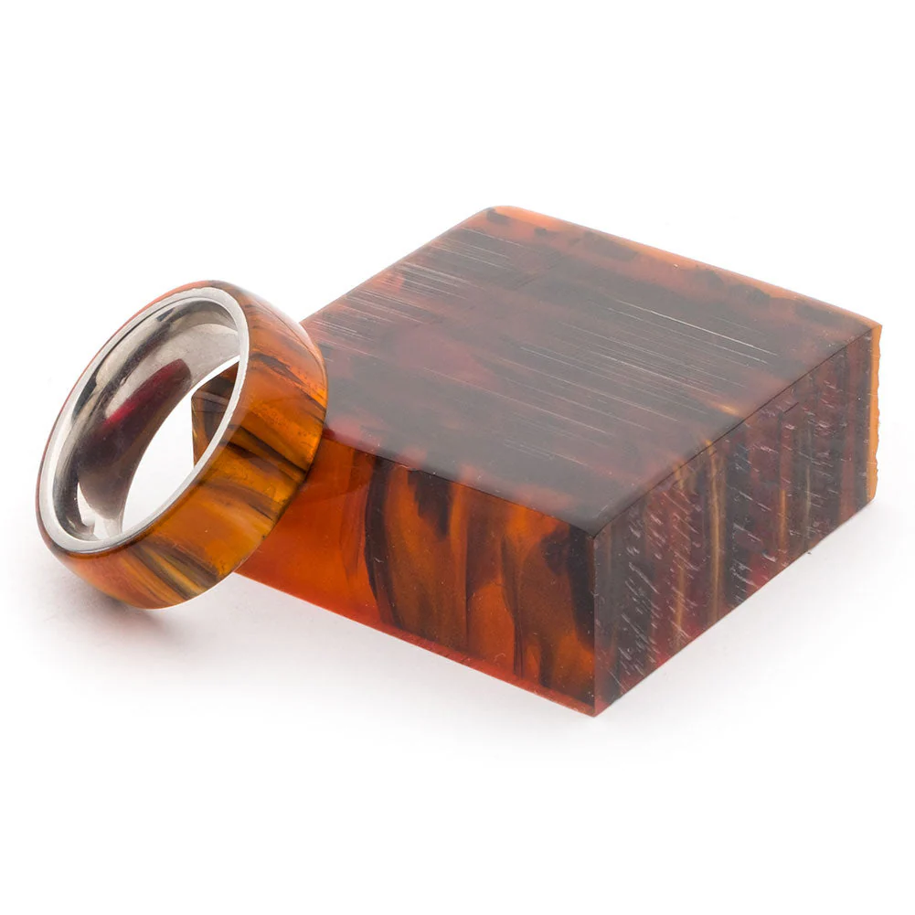 Acrylic Ring Blank - Antique Gold