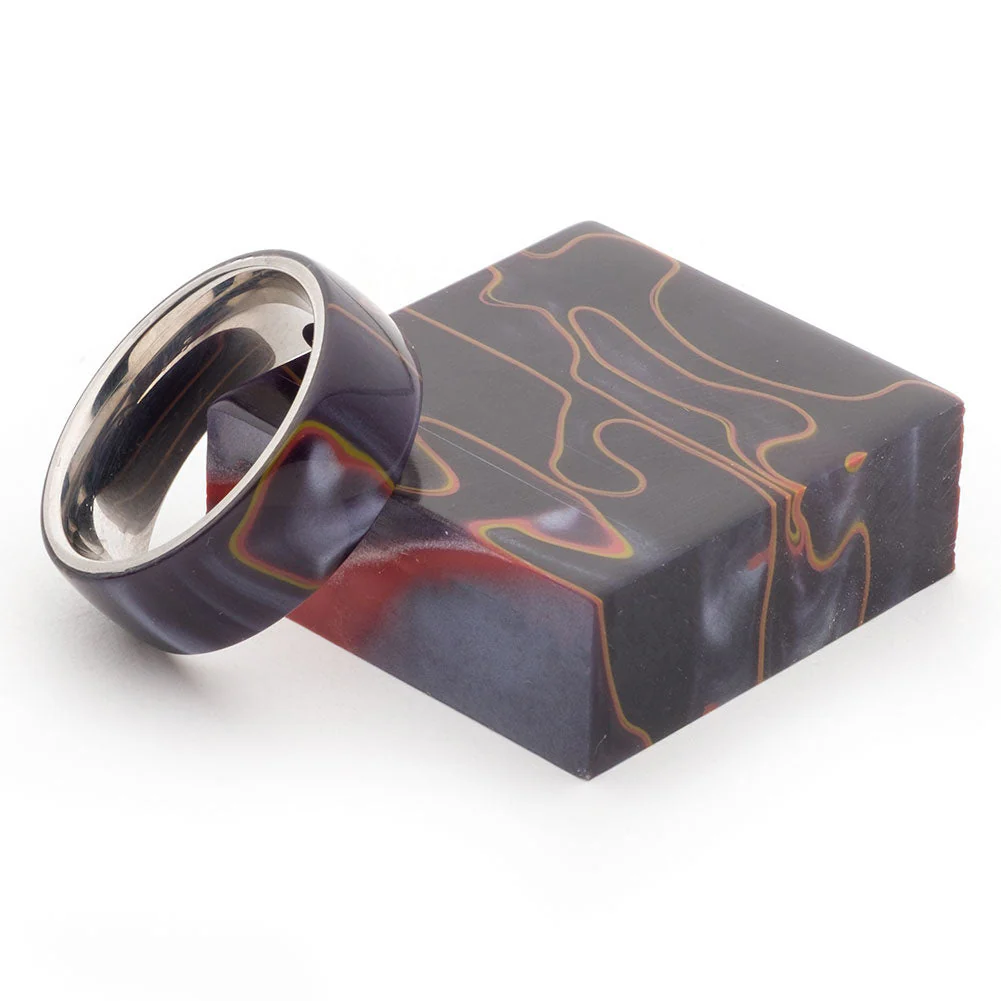 Acrylic Ring Blank - Fire Storm