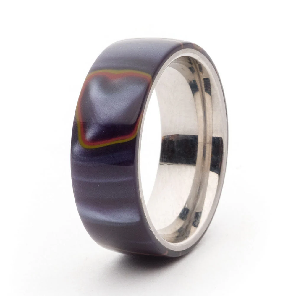 Acrylic Ring Blank - Fire Storm - Image 2