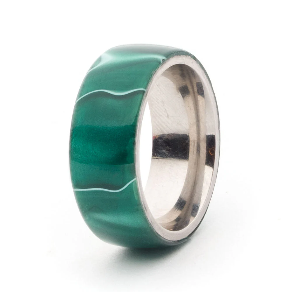 Acrylic Ring Blank - Jade Swirl - Image 2