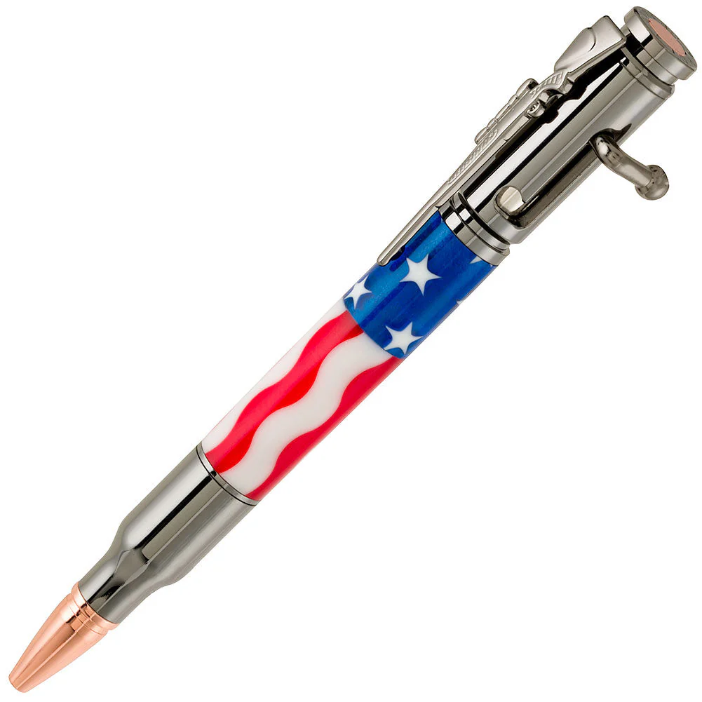 American Flag Stars Acrylic Pen Blank - Image 4