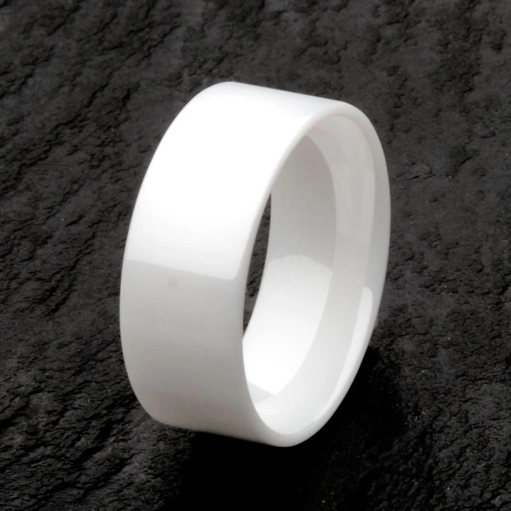 Artisan White Ceramic Comfort Fit Ring Core - Image 4
