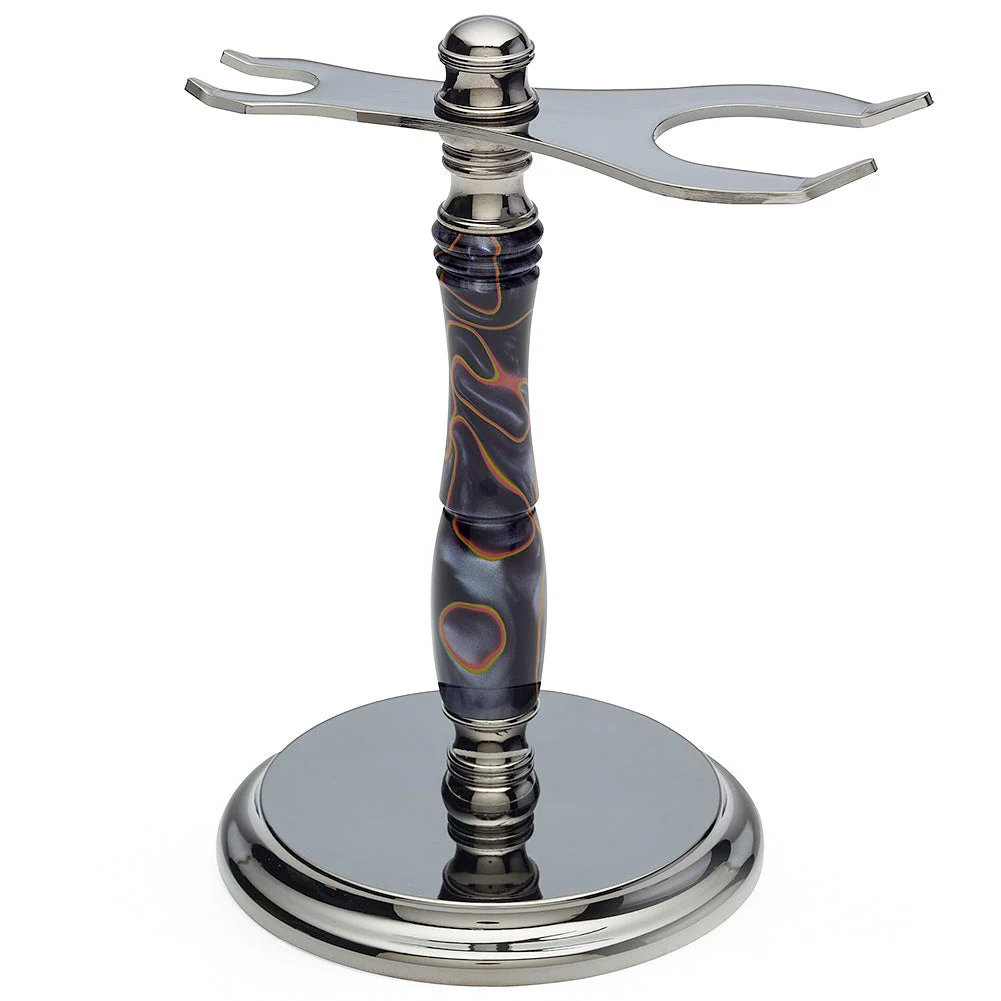 Classic Razor & Shaving Brush Stand Kit - Gun Metal