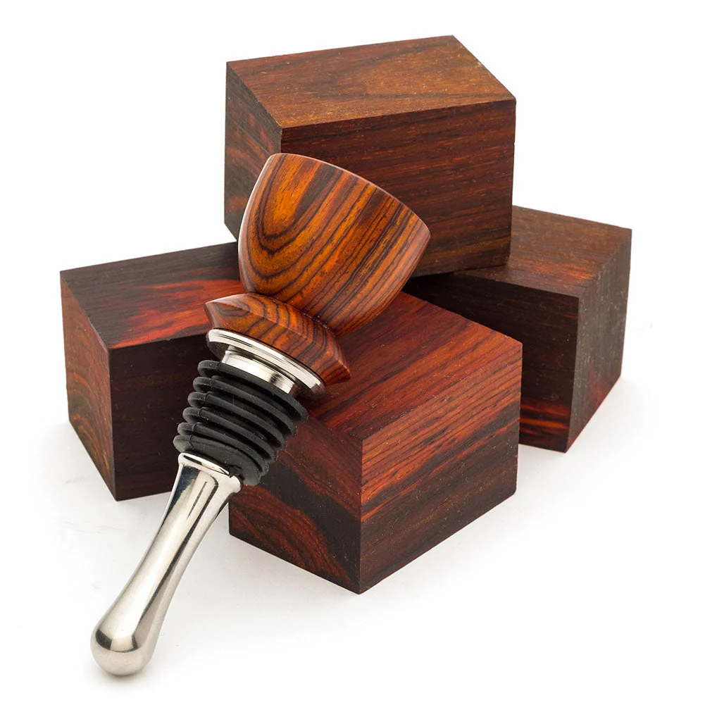 Cocobolo Bottle Stopper Blanks - 5 Pack