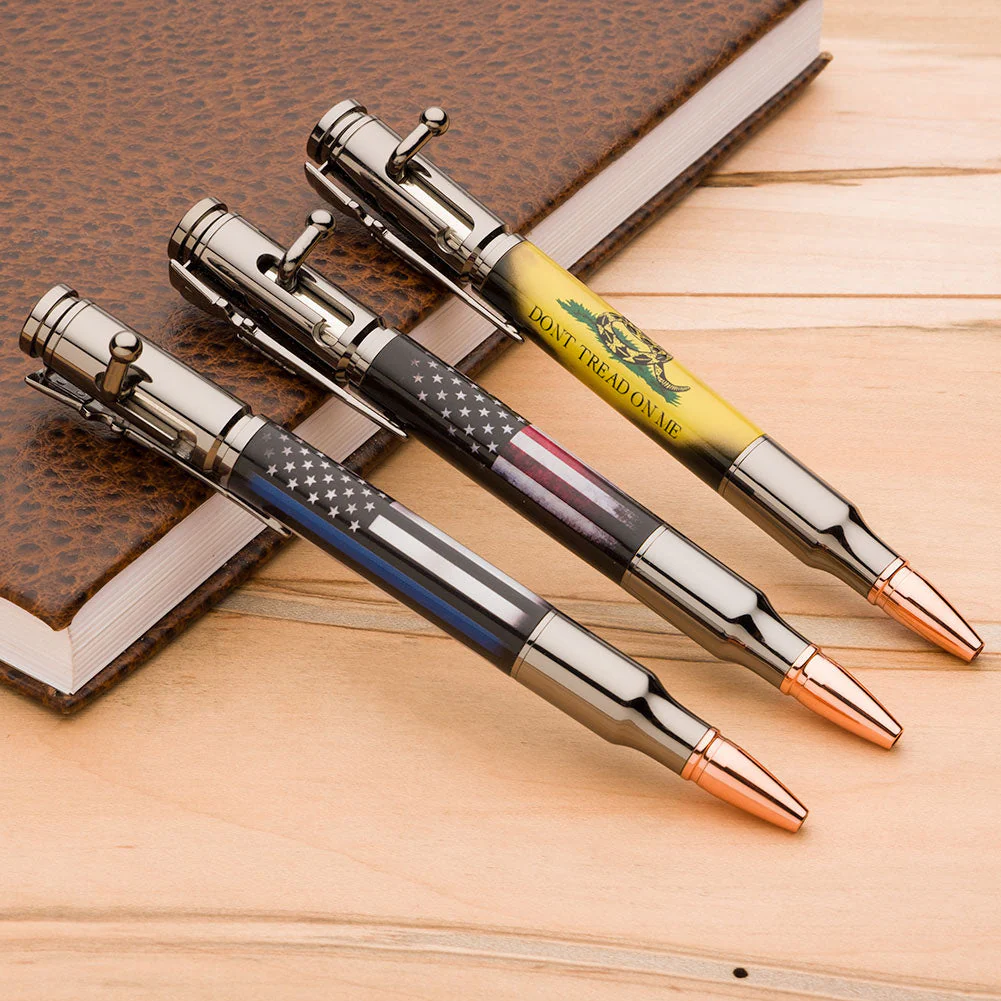 Distressed American Flag Bolt Action Pen Blank - Image 3