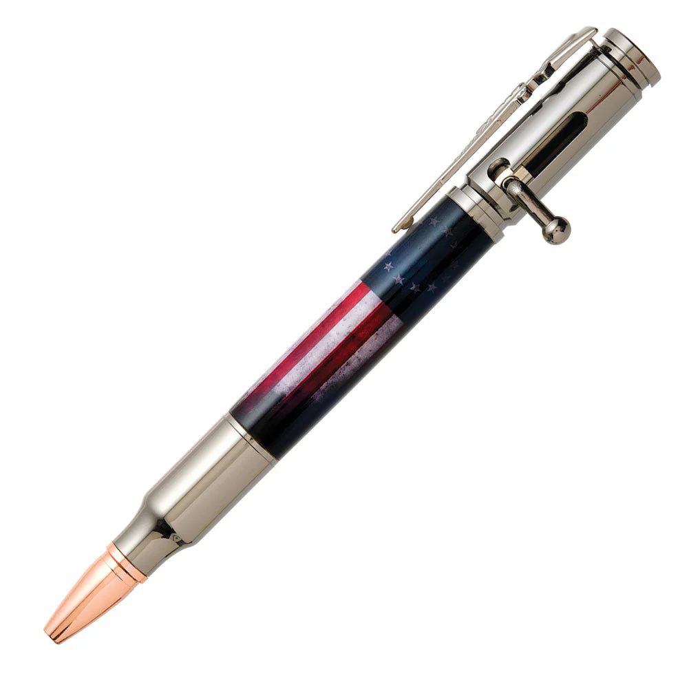 Distressed Betsy Ross Flag Bolt Action Pen Blank