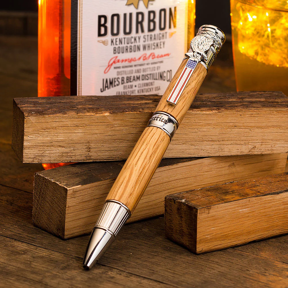 Jim Beam Whiskey Barrel Pen Blank w/ Authenticity Certificate