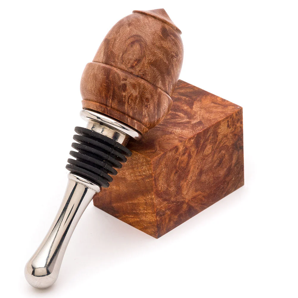 Maple Burl Stabilized Bottle Stopper Blank