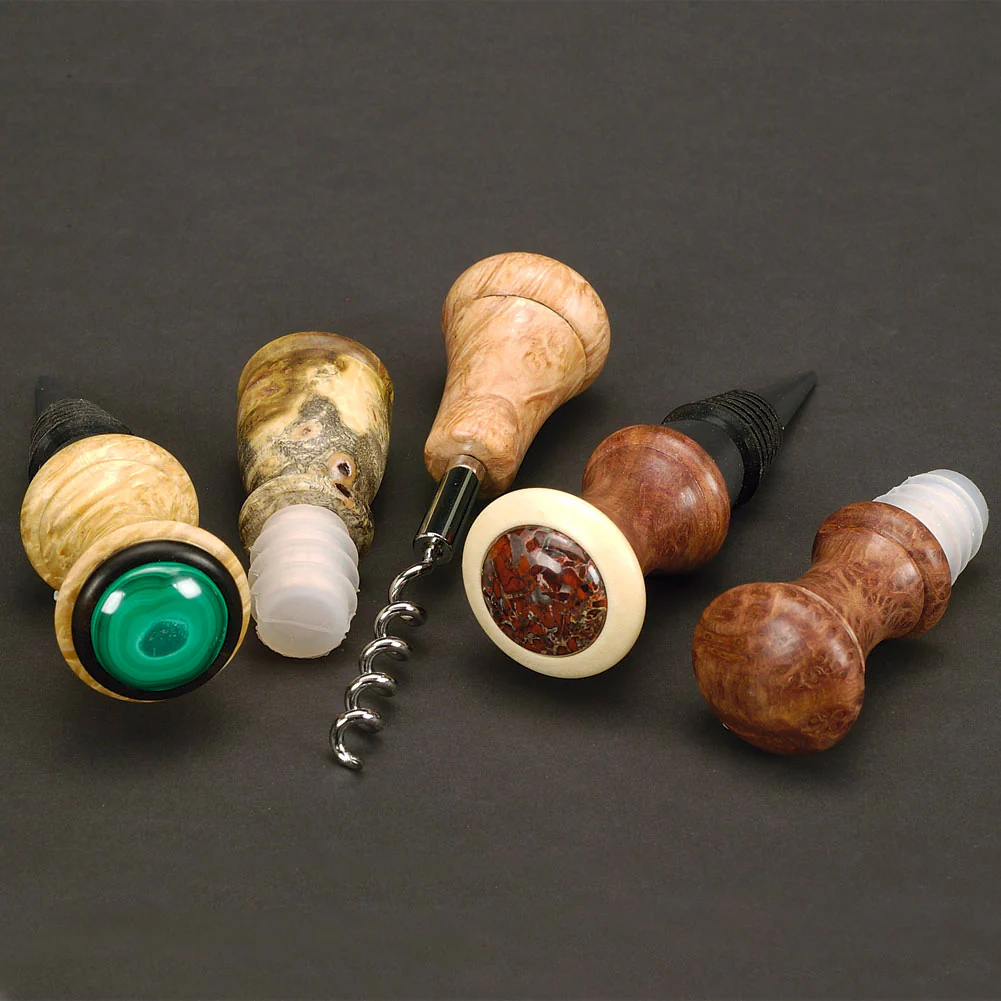 Maple Burl Stabilized Bottle Stopper Blank - Image 3