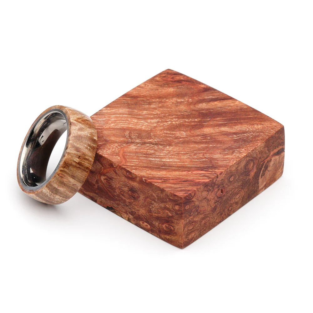 Maple Burl Stabilized Ring Blank