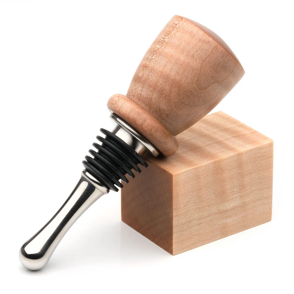 Maple Stabilized Bottle Stopper Blank
