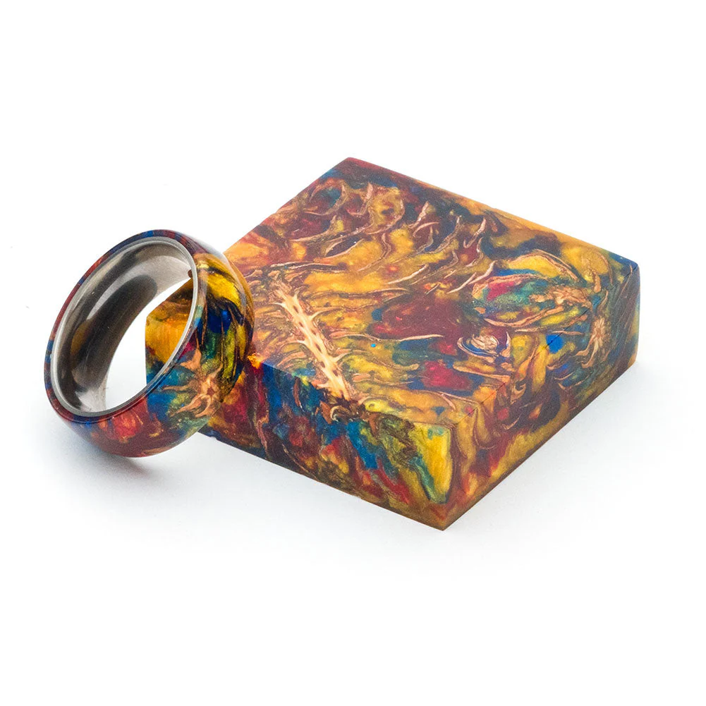 Mini Pine Cone Ring Blank - Multicolor
