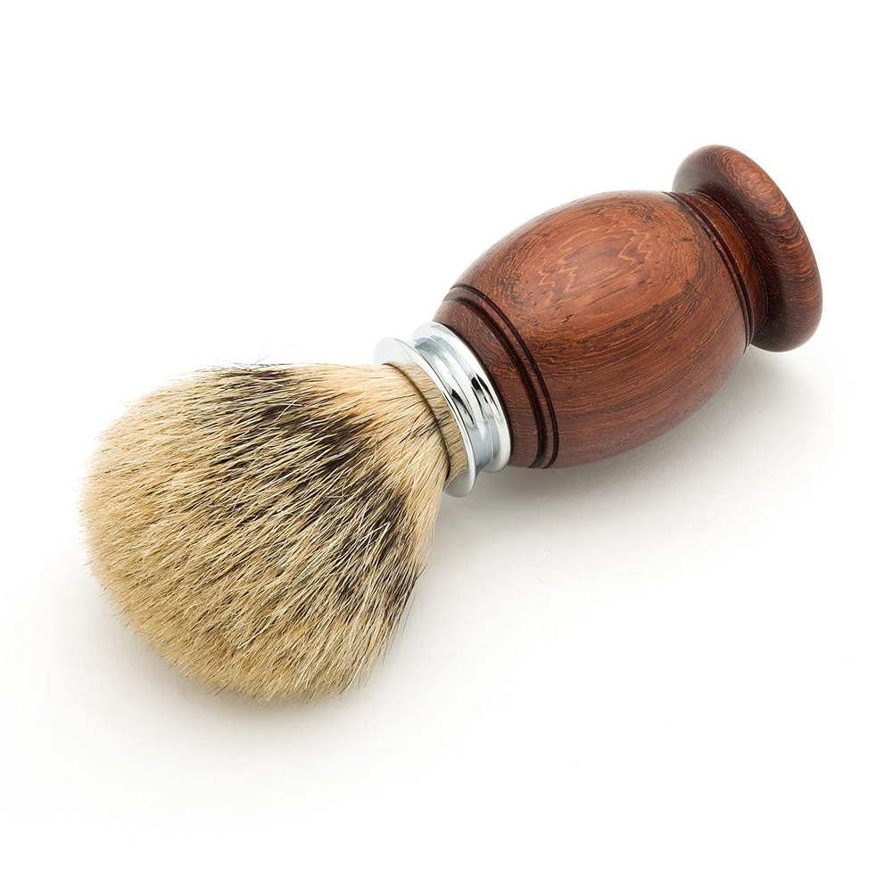 Premium Badger Shaving Brush Kit - Chrome