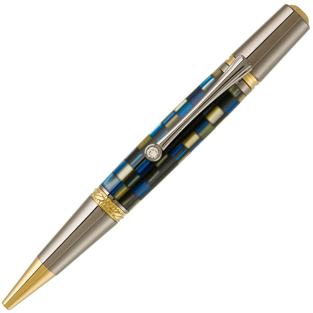 PSI Majestic Squire Pen Kit - Black Titanium & Gold Titanium