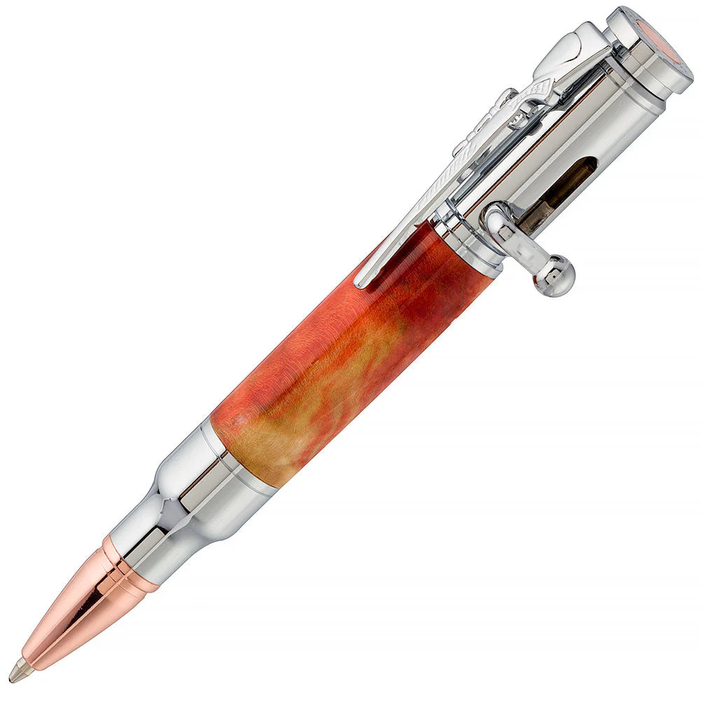 PSI Mini 30 Caliber Bolt Action Pen Kit - Chrome