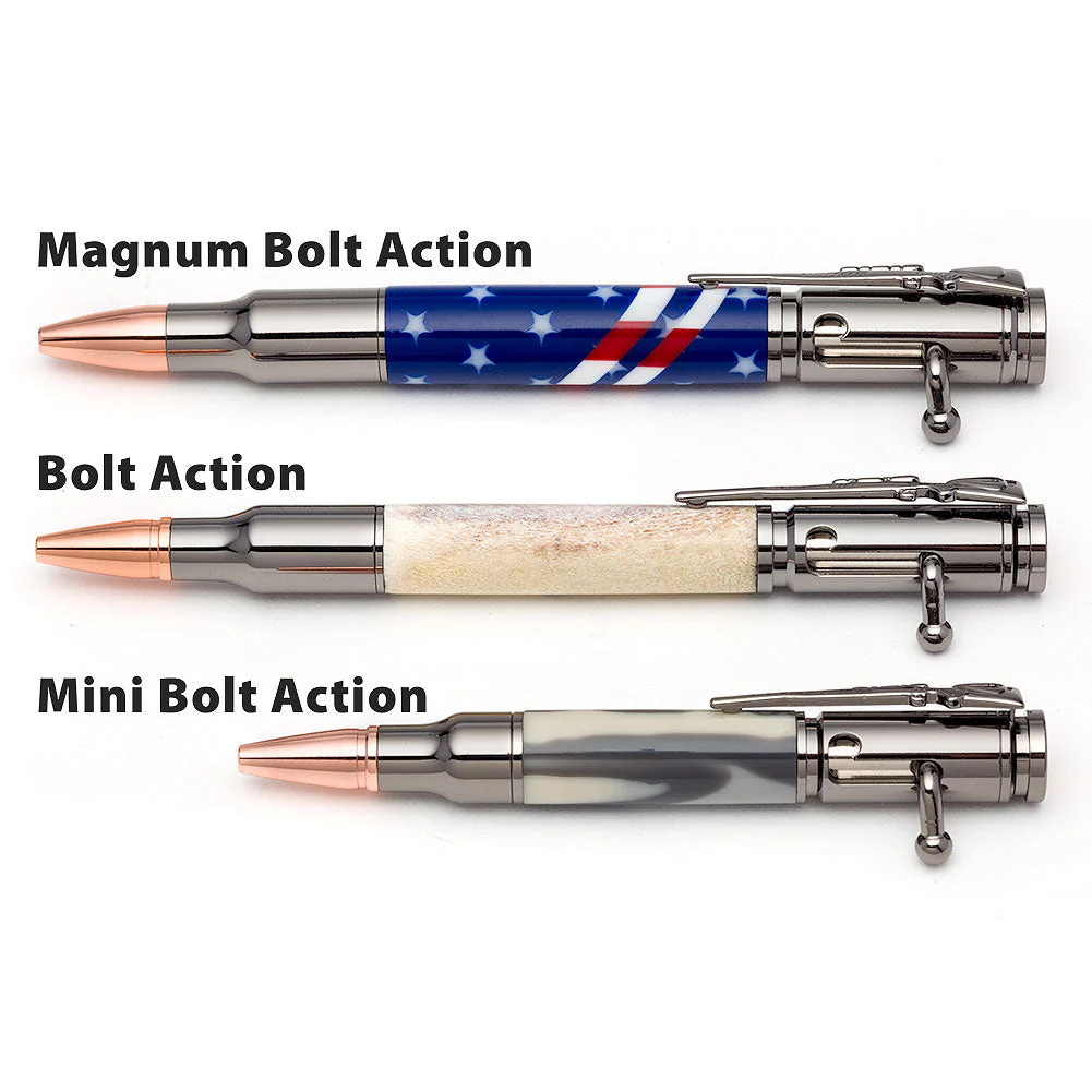 PSI Mini 30 Caliber Bolt Action Pen Kit - Gun Metal - Image 4