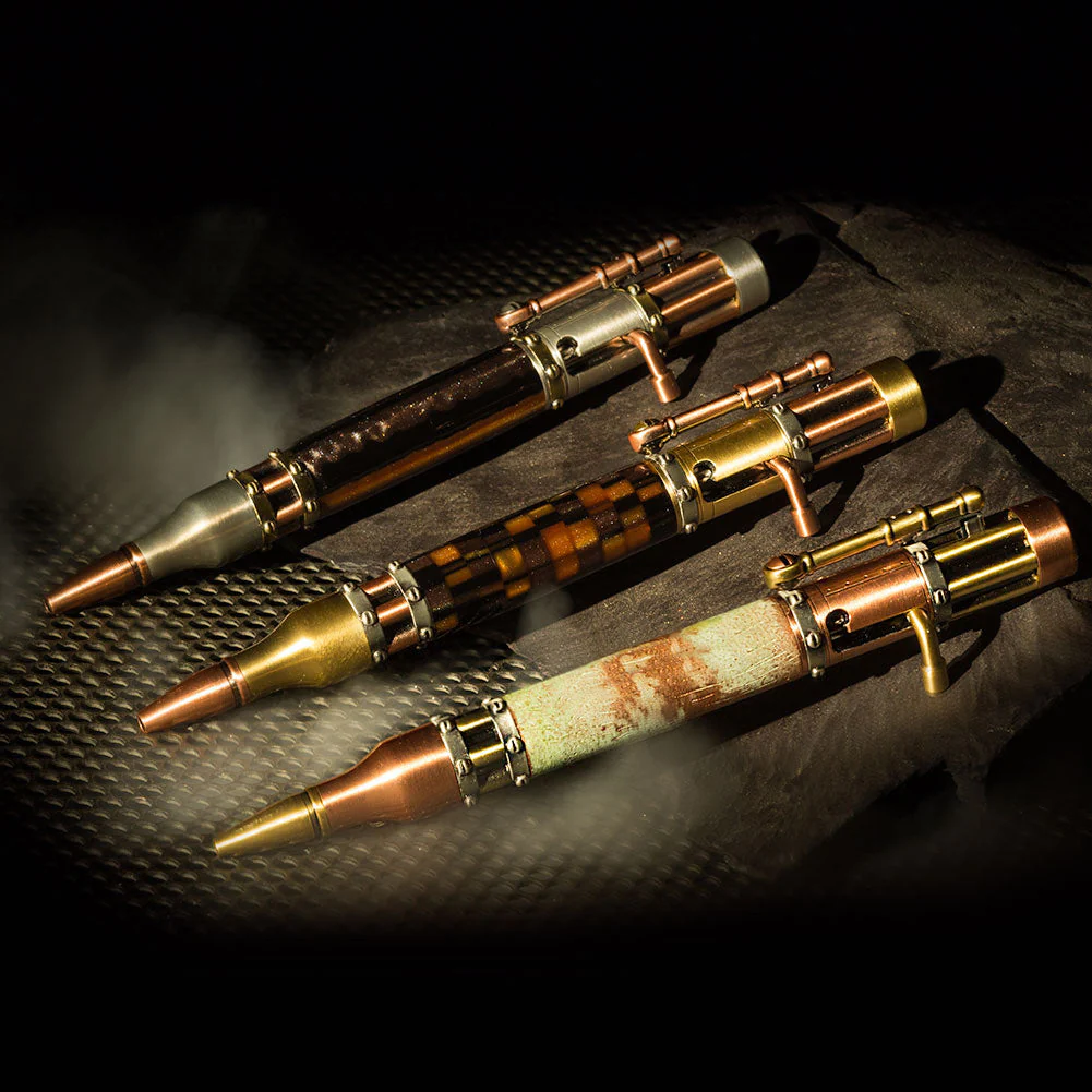 PSI Steampunk Bolt Action Pen Kit - Antique Copper & Brass - Image 4