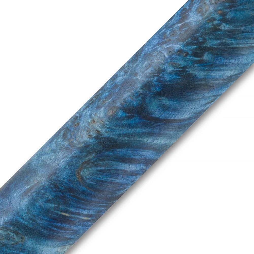 Dyed Box Elder Burl Stabilized Pen Blank - Blue