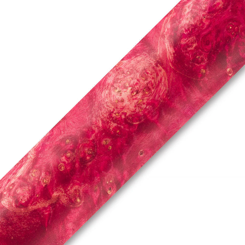 Dyed Box Elder Burl Stabilized Pen Blank - Magenta