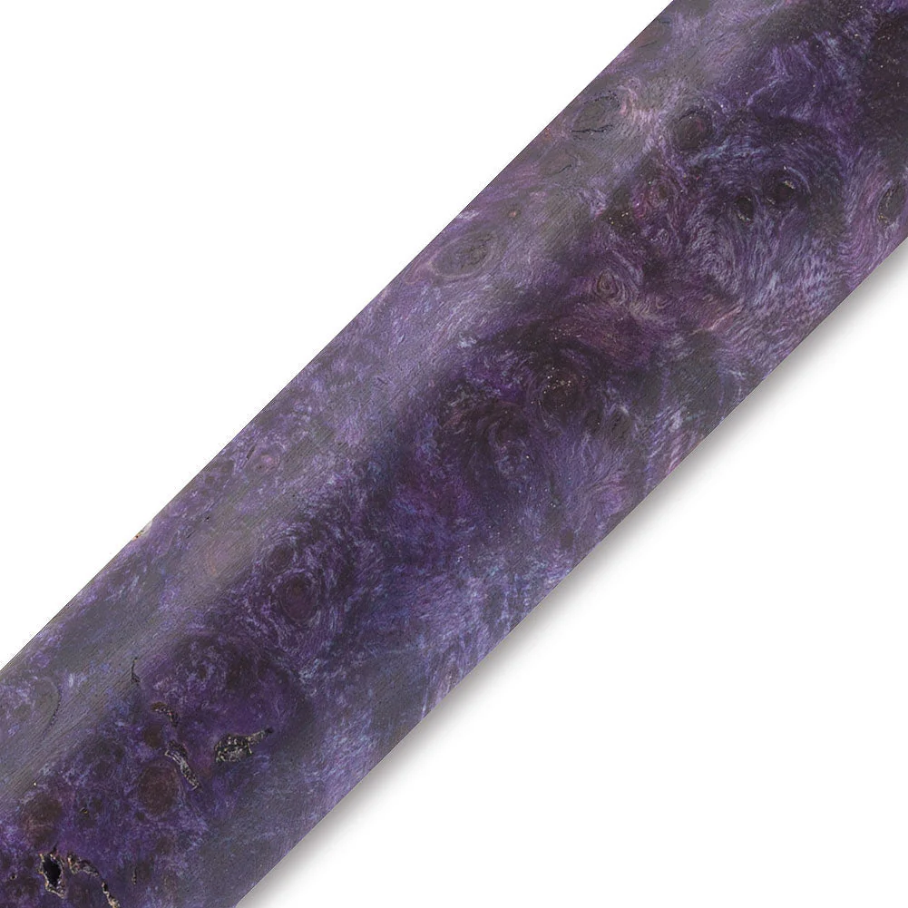 Dyed Box Elder Burl Stabilized Pen Blank - Purple