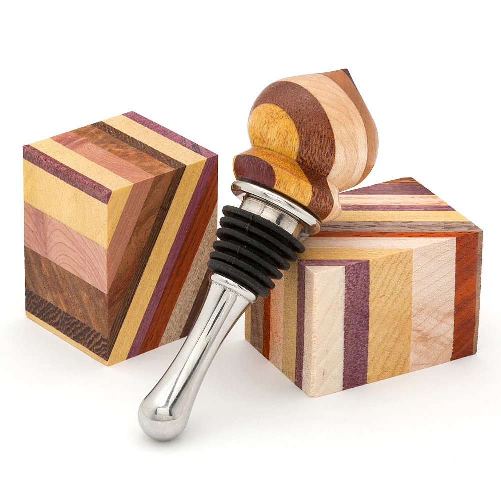 Laminated Bottle Stopper Blanks - 4 Pack
